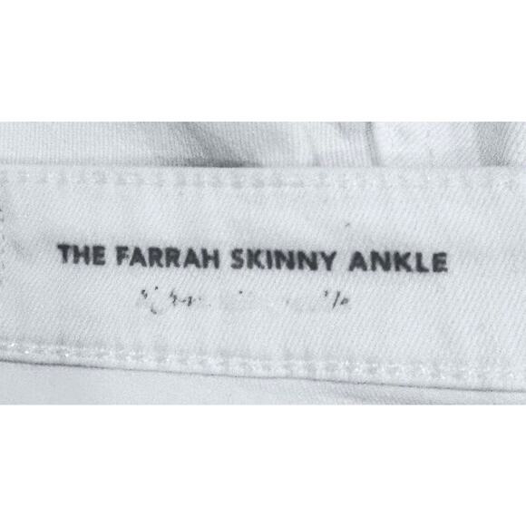 AG Adriano Goldschmied The Farrah White Skinny Mid Rise Ankle Jeans - Picture 9 of 9